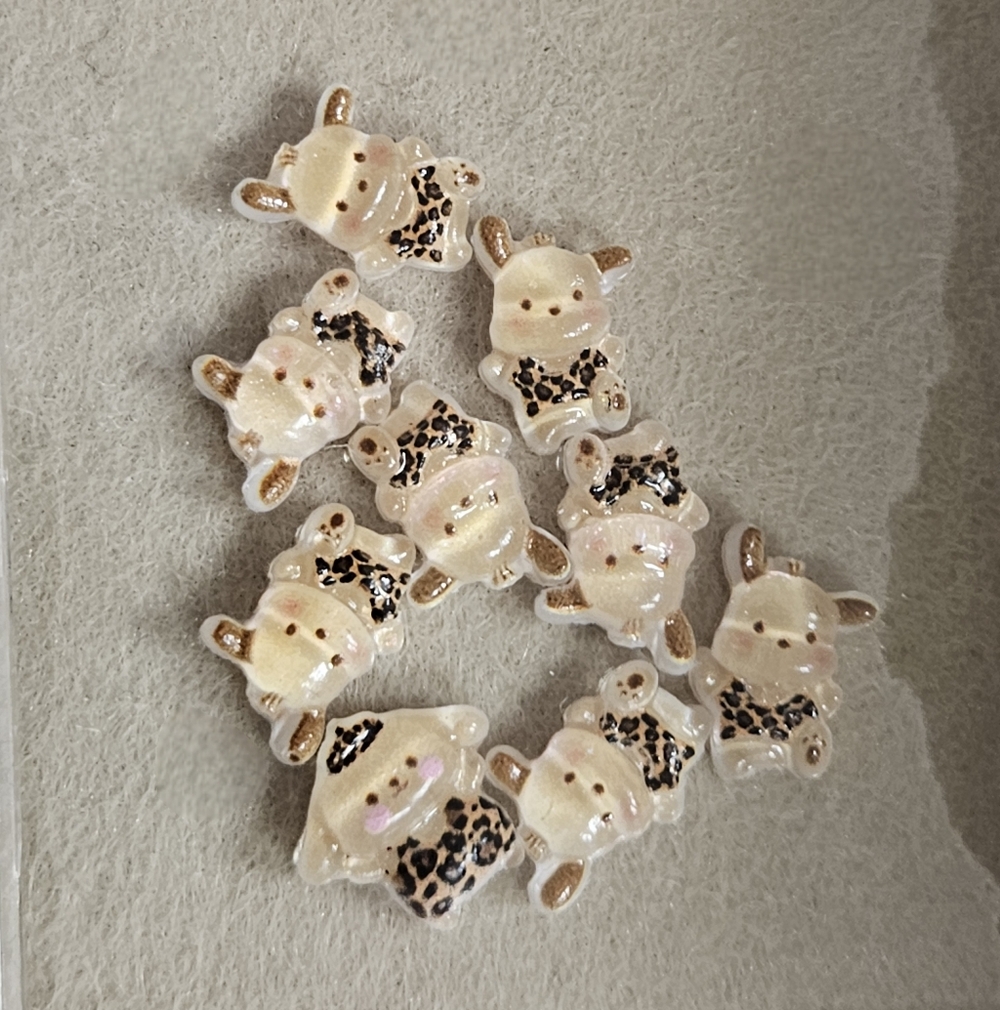 NWT SANRIO MIX OF 2 KAWAII CHARACTERS RESIN NAIL ART DESIGN CHARMS 9pcs!